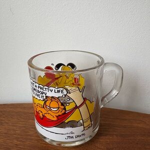 McDonald's Clear Glass Mug with Garfield Design